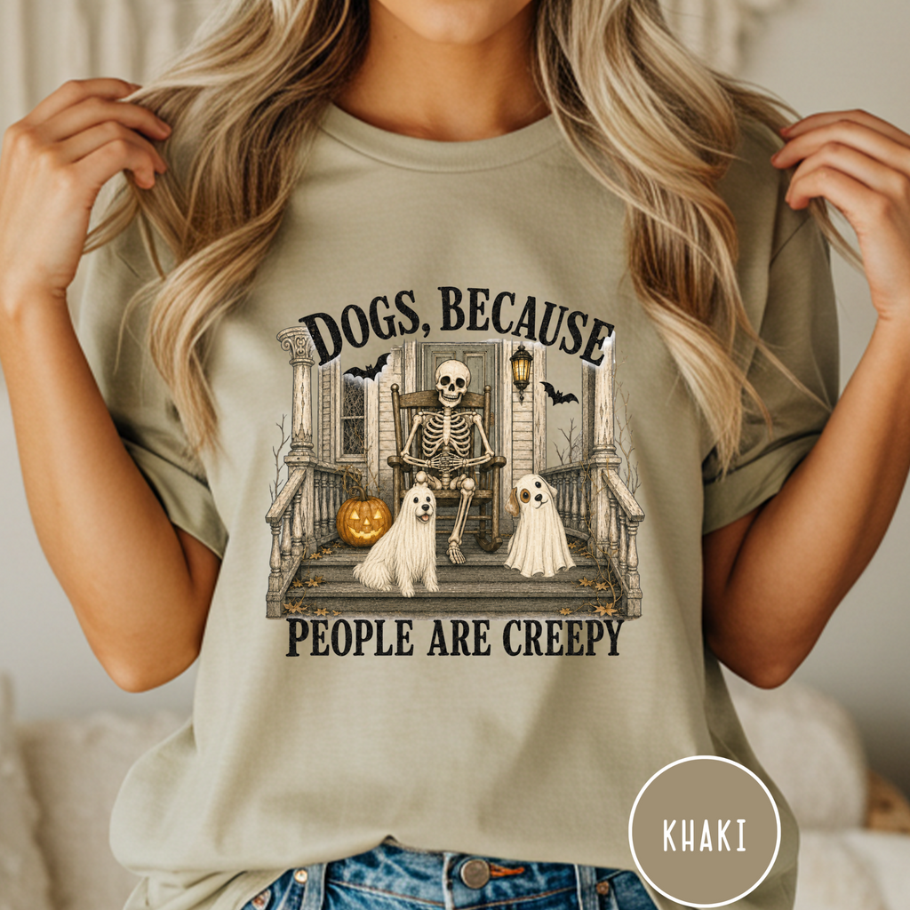 Dogs, Because People are Creepy Skeleton T-shirt