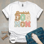 Bookish Dog Mom faux patchwork T-Shirt