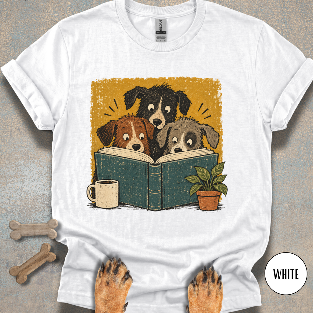 Dogs Reading a Book T-shirt