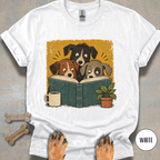 Dogs Reading a Book T-shirt