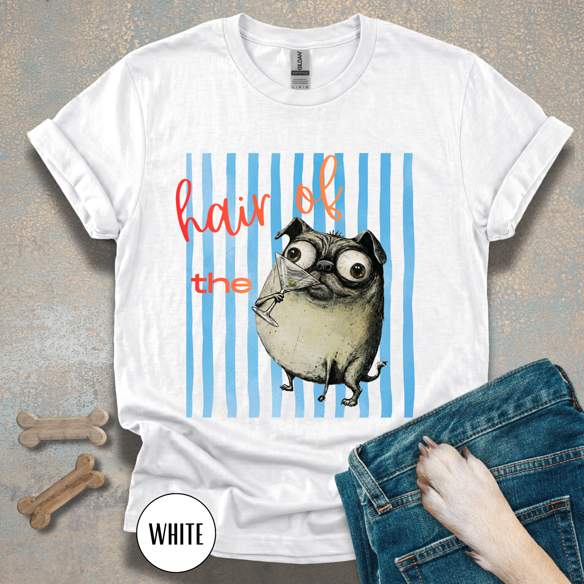 Hair of the Dog Pug Hangover T-Shirt