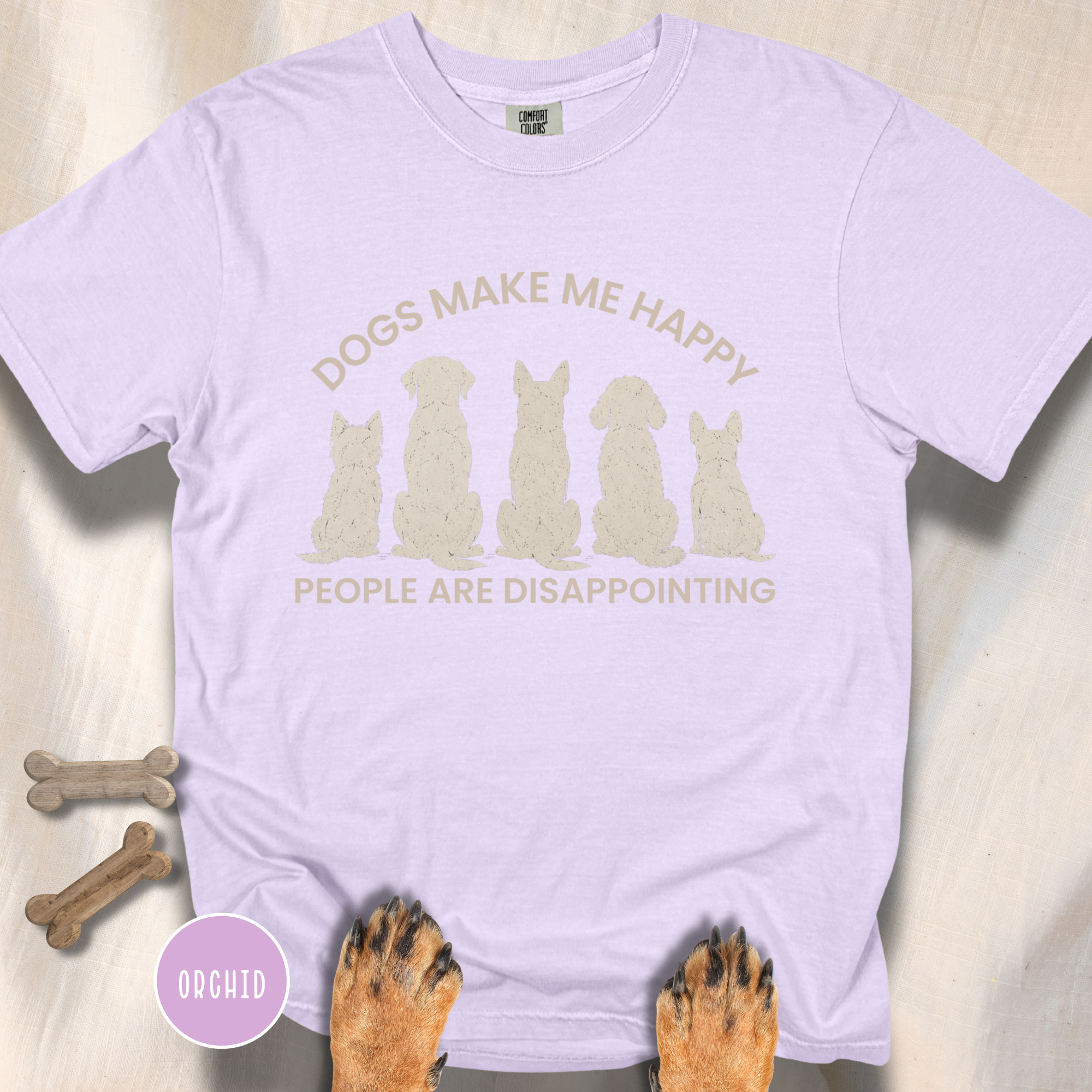 Dogs Make Me Happy, People are Disappointing T-shirt