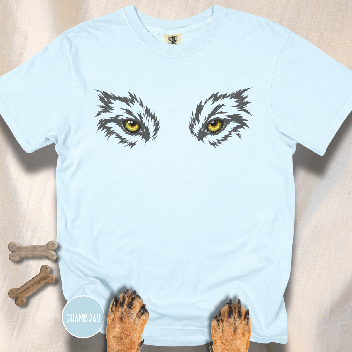 Golden Eyes of the Grey Wolf  T-Shirt