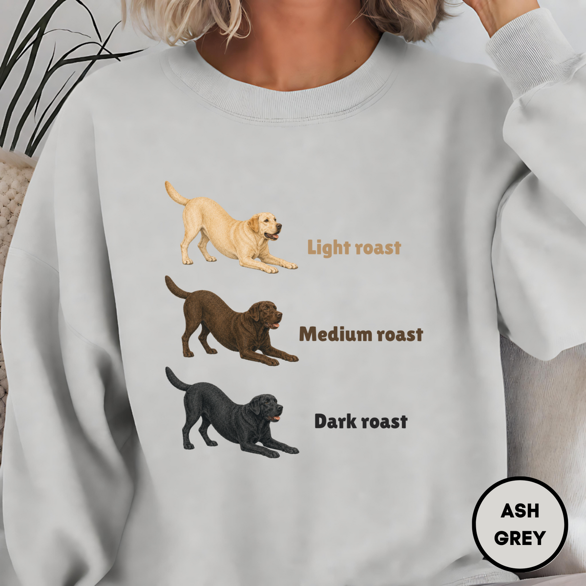Coffee and a Lab Crewneck Sweatshirt