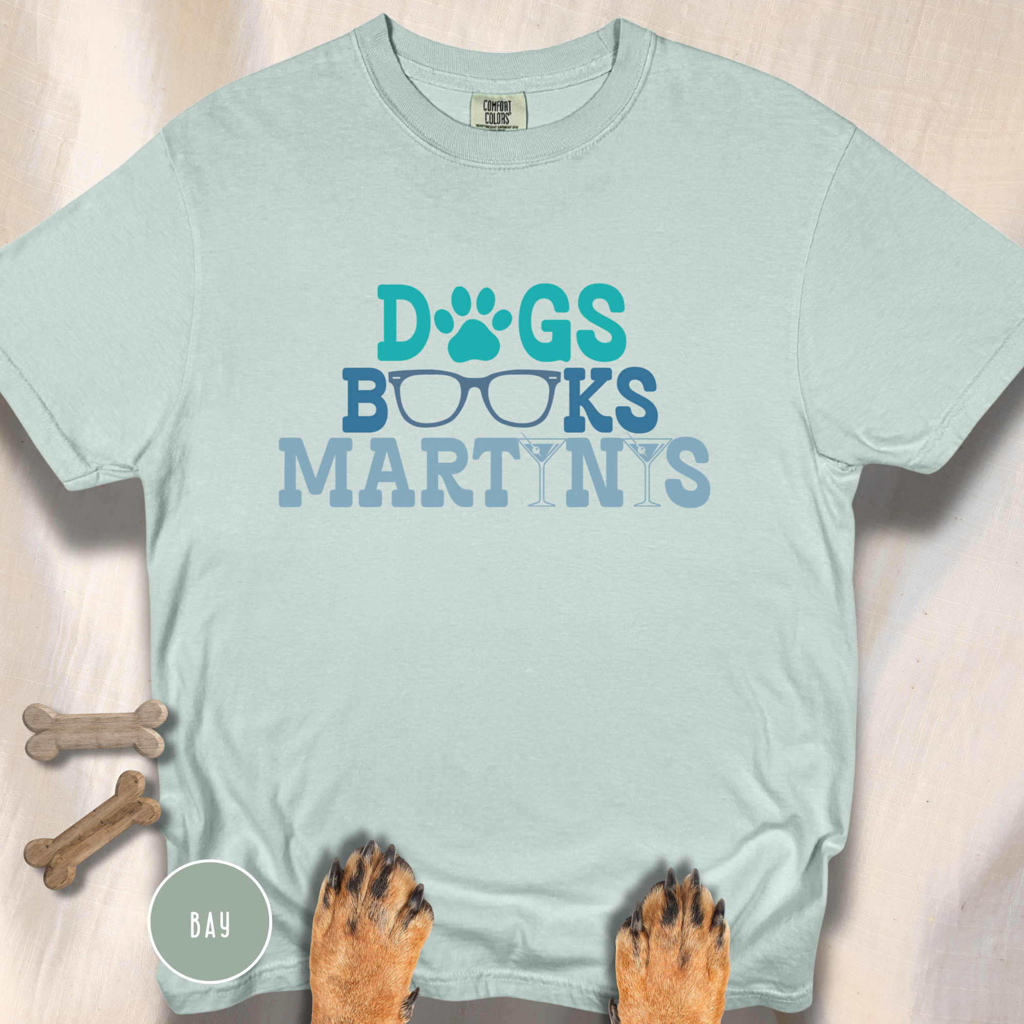 Dogs Books Martinis T-shirt