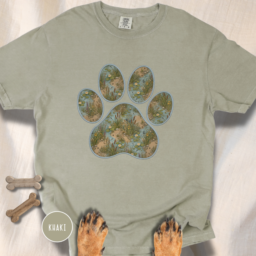 Paws in the Marsh Dog Paw T-Shirt