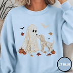 Lace Ghost with Lace Dog in Autumn T-shirt