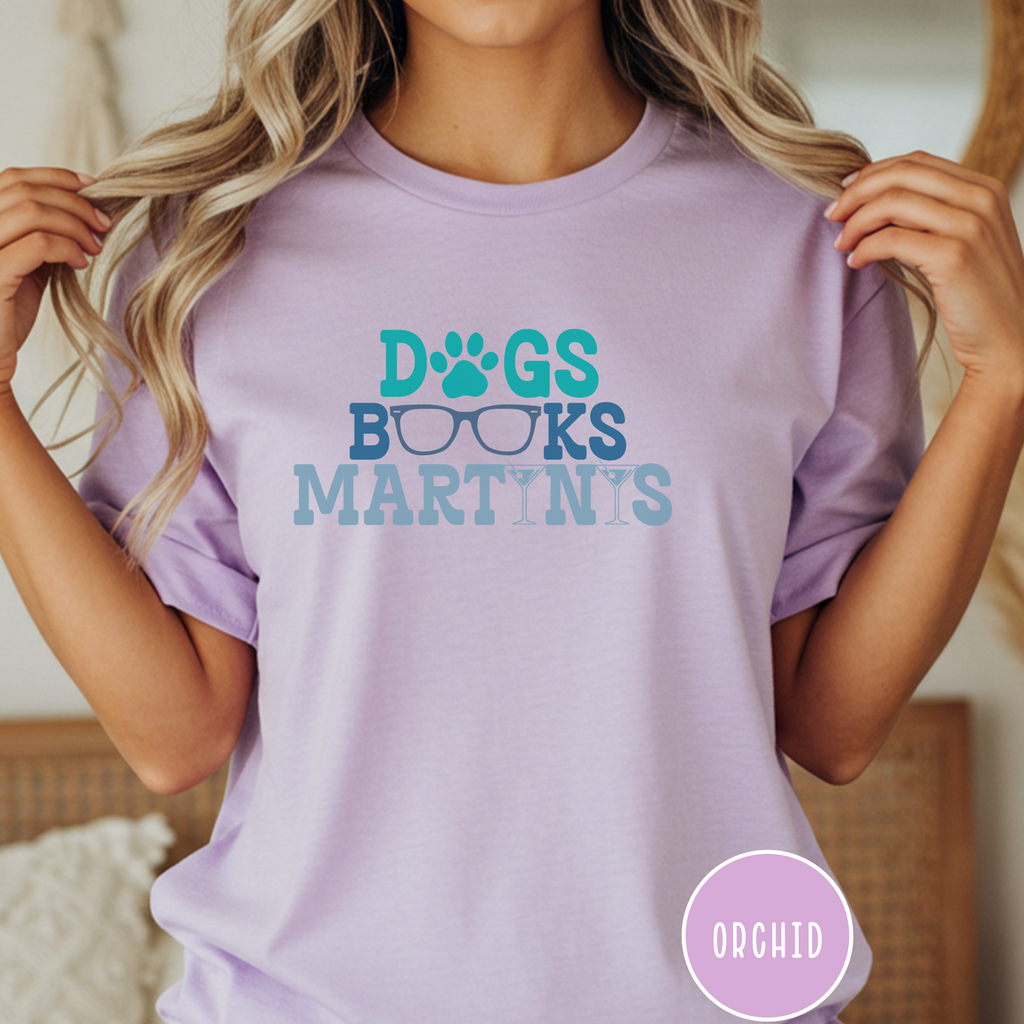 Dogs Books Martinis T-shirt