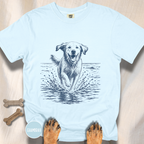 Dog Splashing on the Shoreline T-shirt