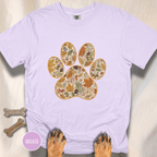 Fall in the Forest Vintage Botanical Dog Paw T-Shirt