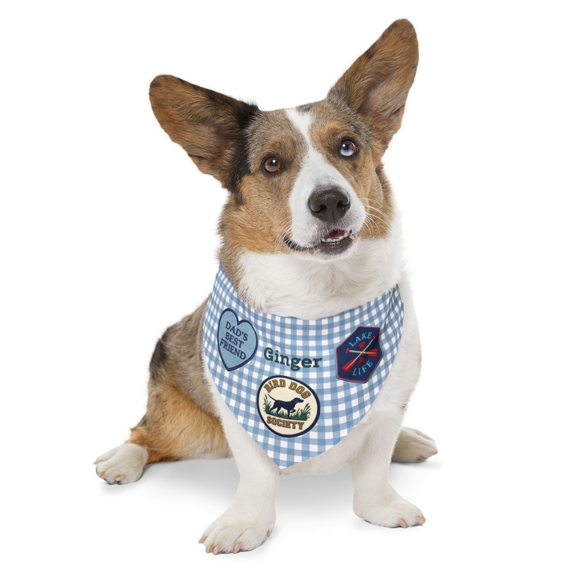 Personalized Adventure Dog Bandana | Choose Your Badges