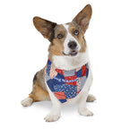 Personalized Americana Dog Bandana with Faux Patchwork Design Pet Bandana Collar