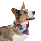 Personalized Americana Dog Bandana with Faux Patchwork Design Pet Bandana Collar