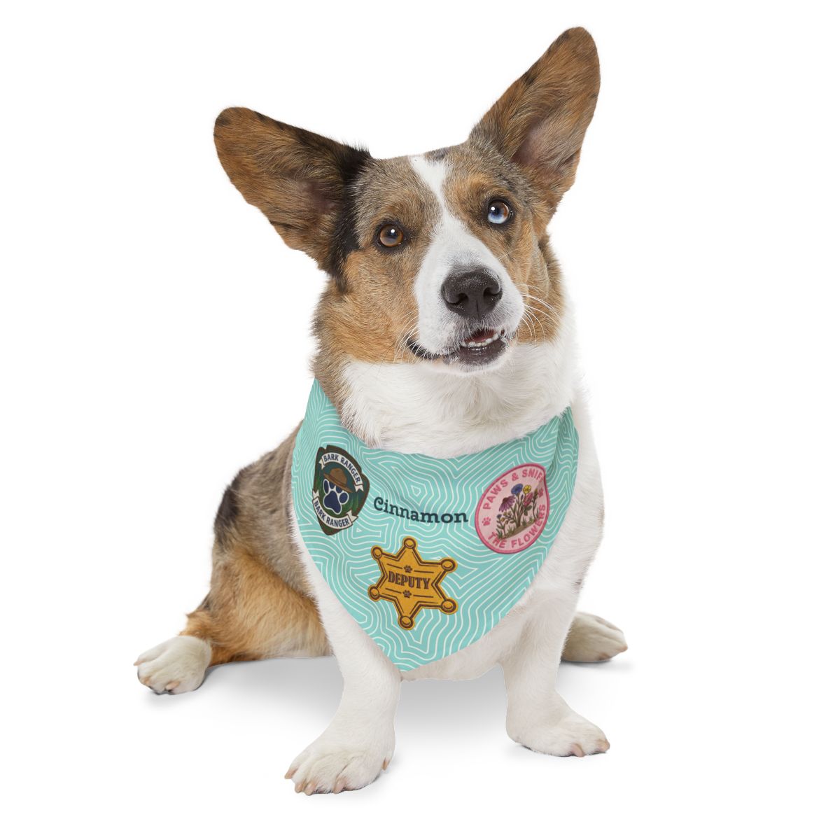 Personalized Adventure Dog Bandana | Choose Your Badges