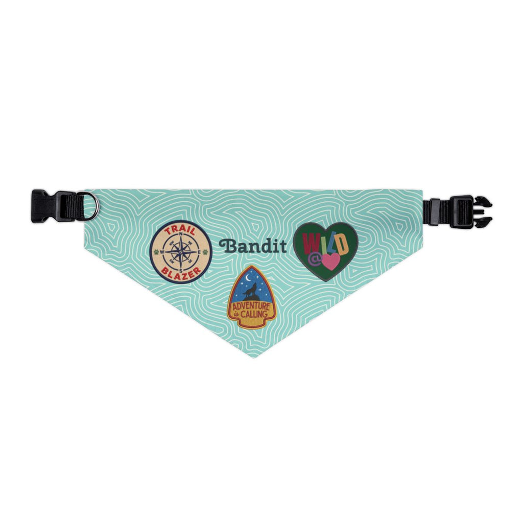 Personalized Adventure Dog Bandana | Choose Your Badges