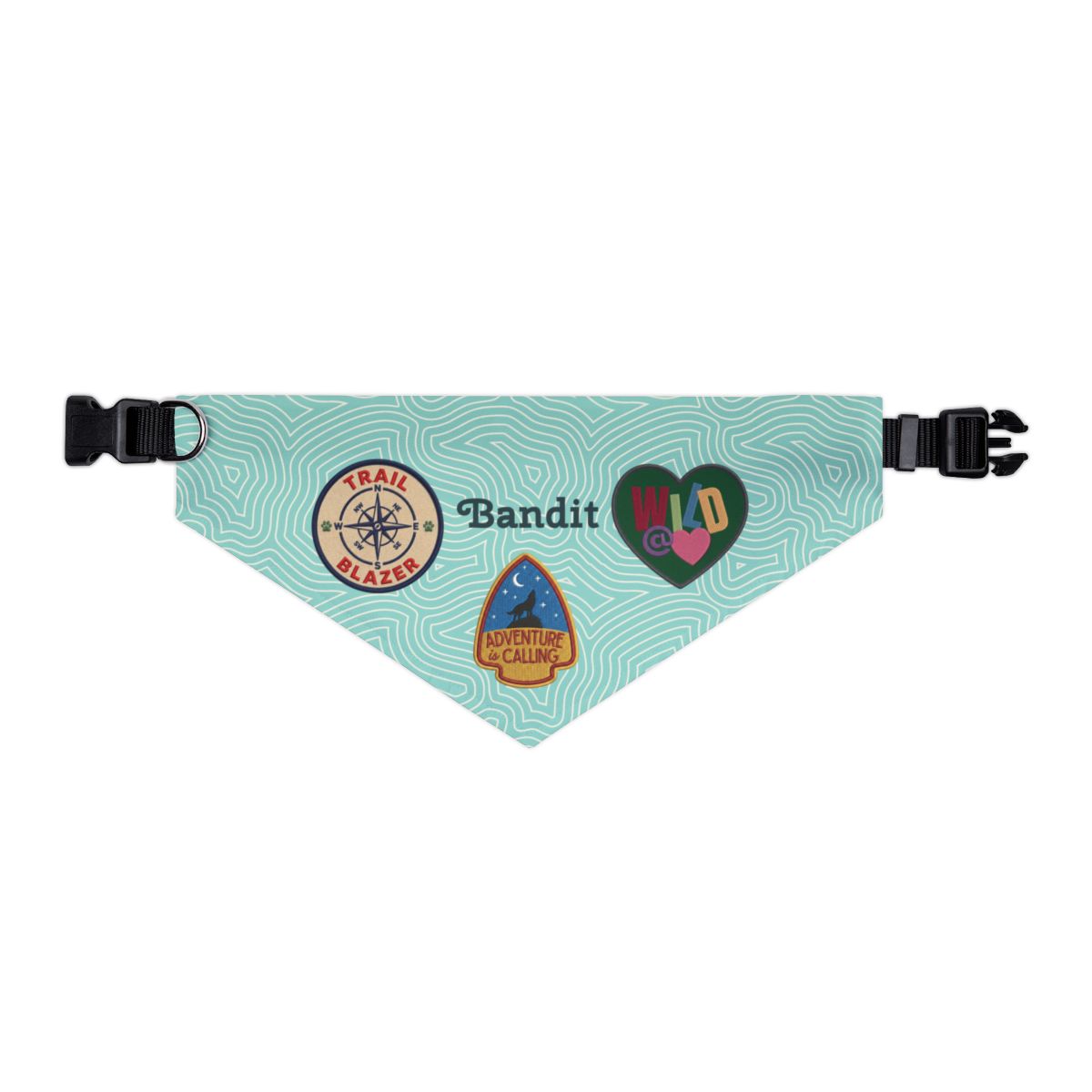 Personalized Adventure Dog Bandana | Choose Your Badges