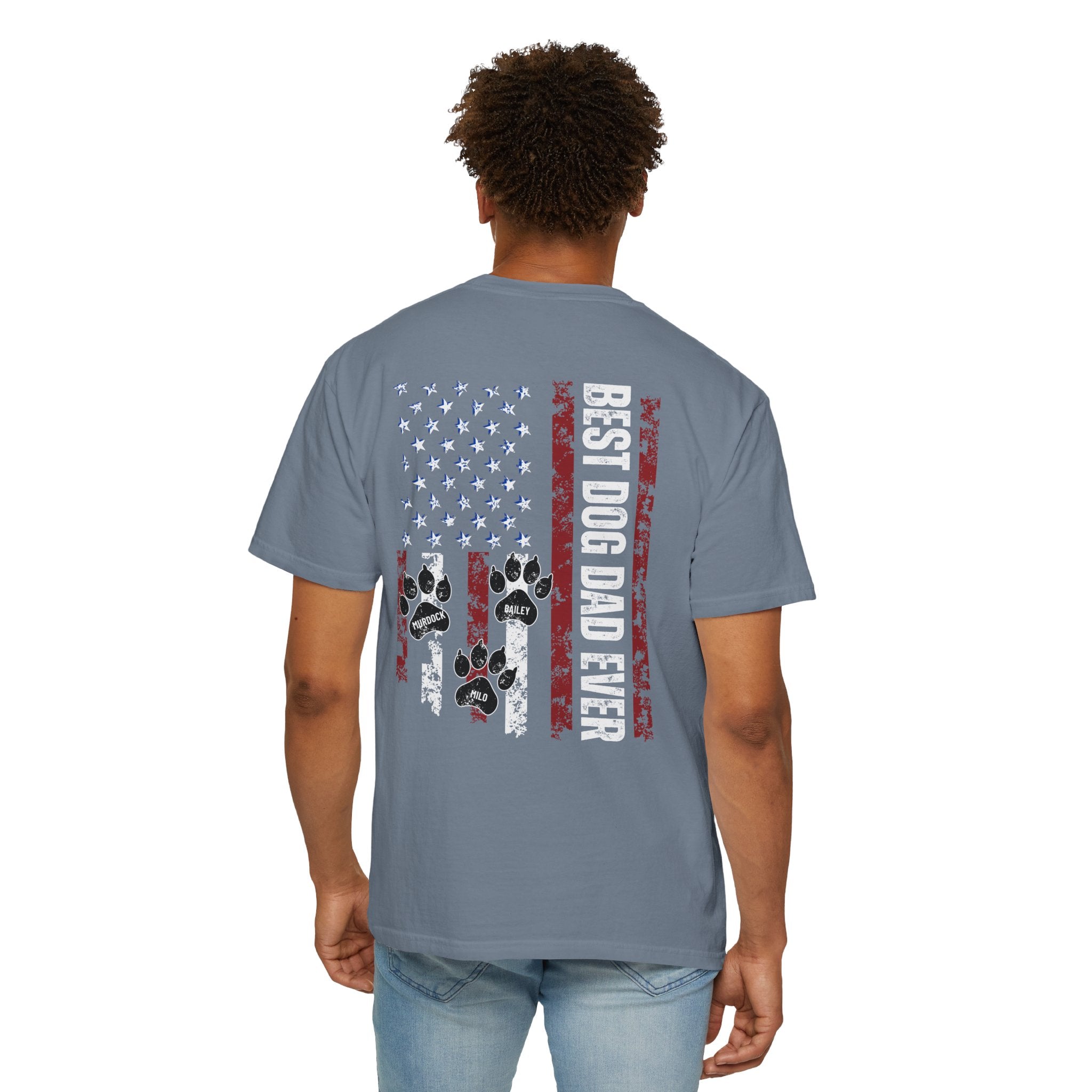 Personalized Best Dog Dad Ever Comfort Colors T-Shirt