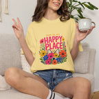 Dog in the Garden Happy Place T-shirt