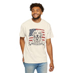 Golden Retriever American Made USA flag T-shirt