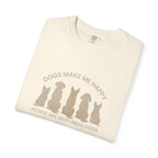 Dogs Make Me Happy, People are Why I Need Dogs Silhouette T-shirt