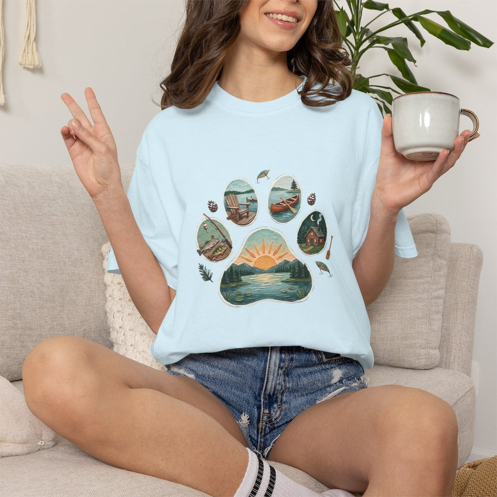 Lake Life Dog Paw T-Shirt