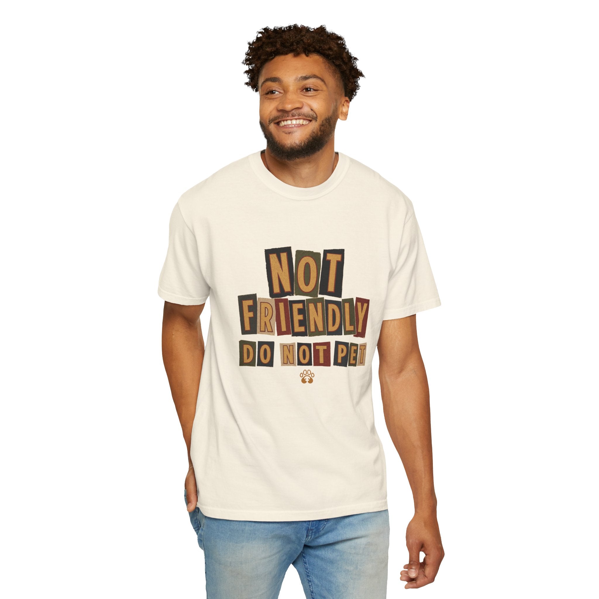Not Friendly - Do Not Pet Ransom Note T-shirt