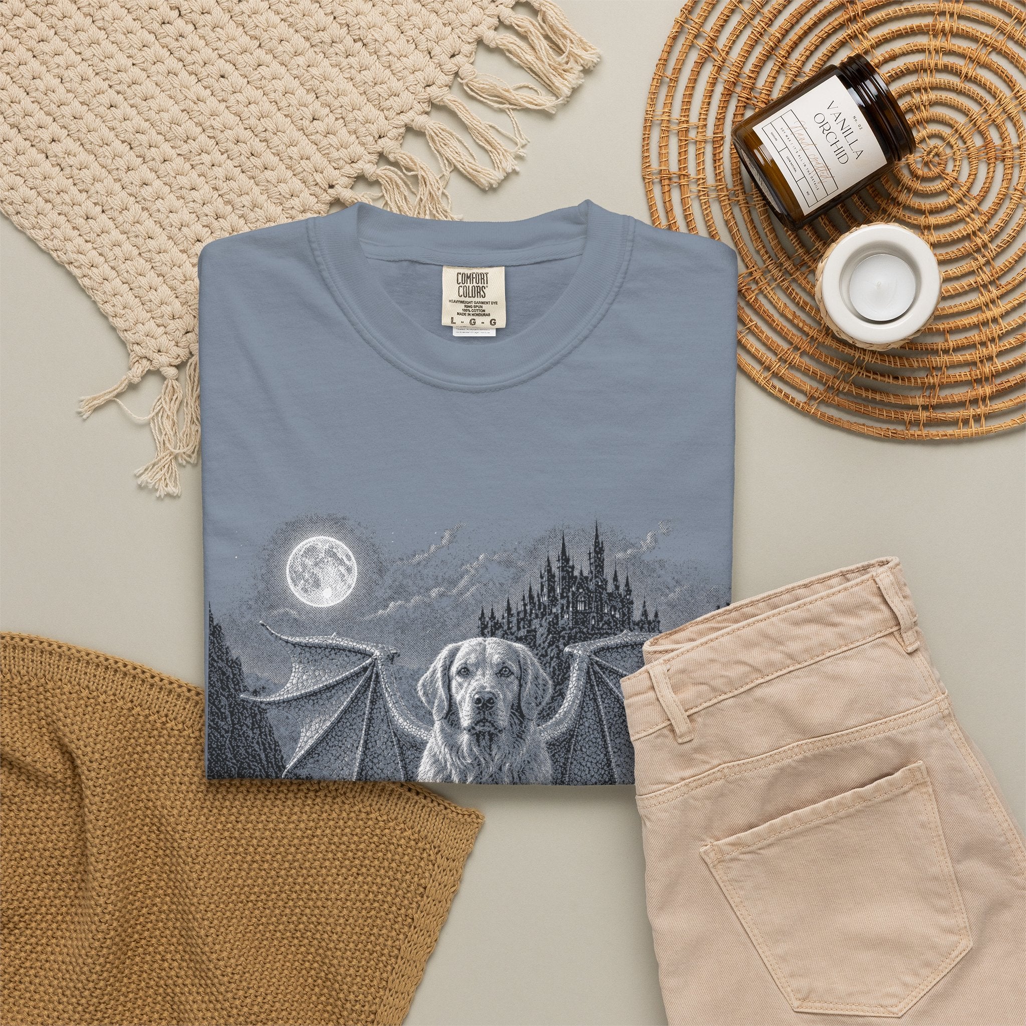 Mythic Guardian Golden Retriever Dog T-Shirt