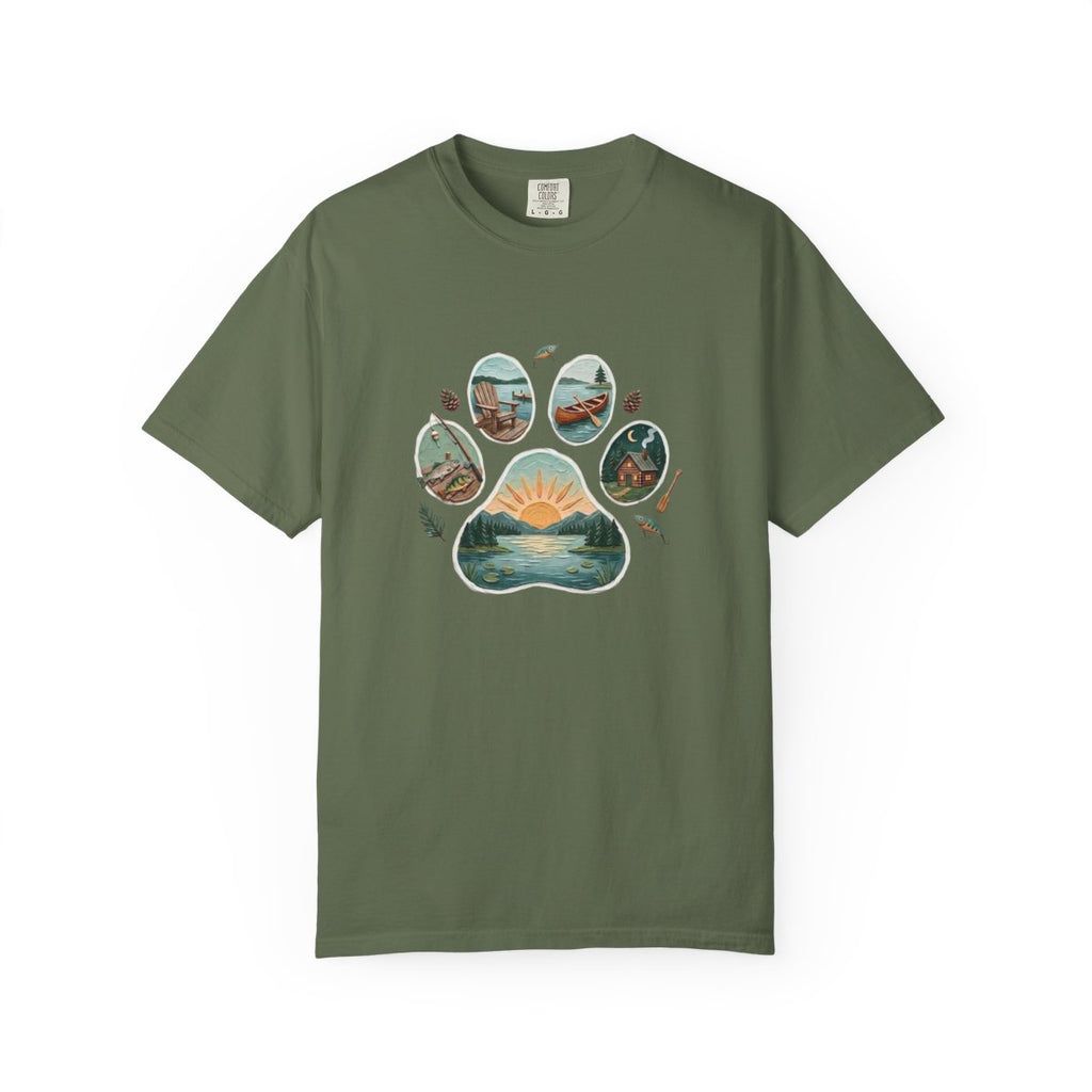 Lake Life Dog Paw T-Shirt