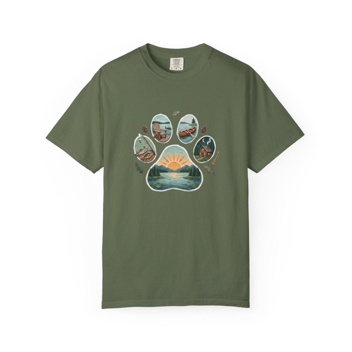 Lake Life Dog Paw T-Shirt