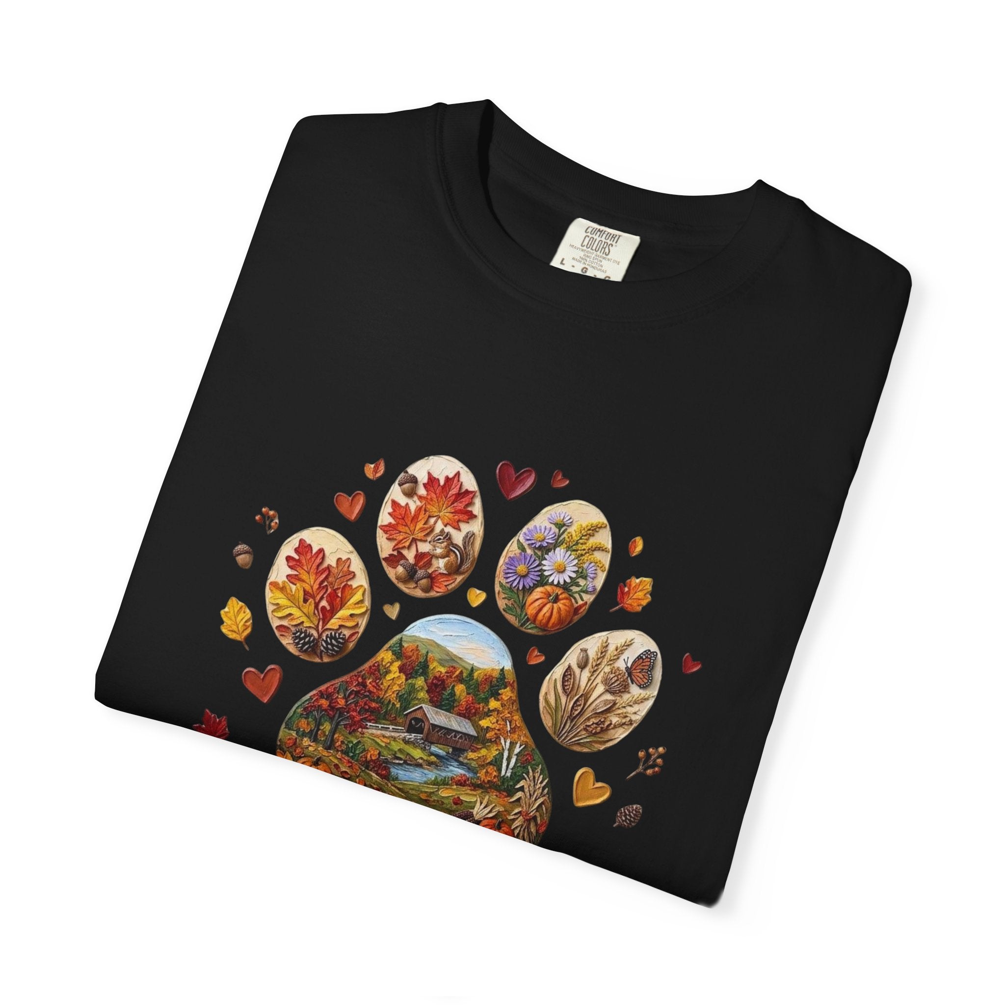 Fall Dog Paw T-shirt