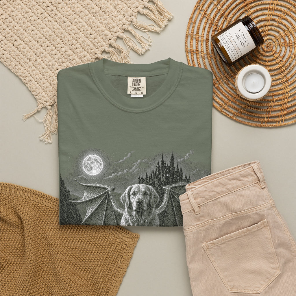 Mythic Guardian Golden Retriever Dog T-Shirt