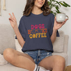 Dogs Books Coffee T-shirt