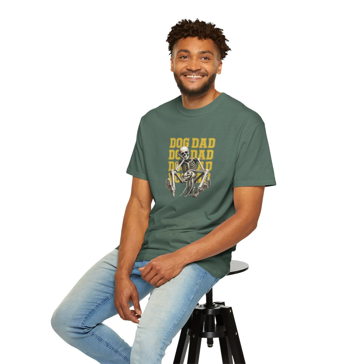 Dog Dad Skeleton Pets His Dog T-Shirt