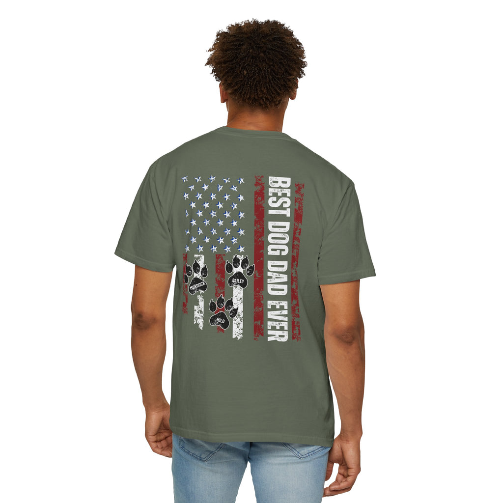 Personalized Best Dog Dad Ever Comfort Colors T-Shirt