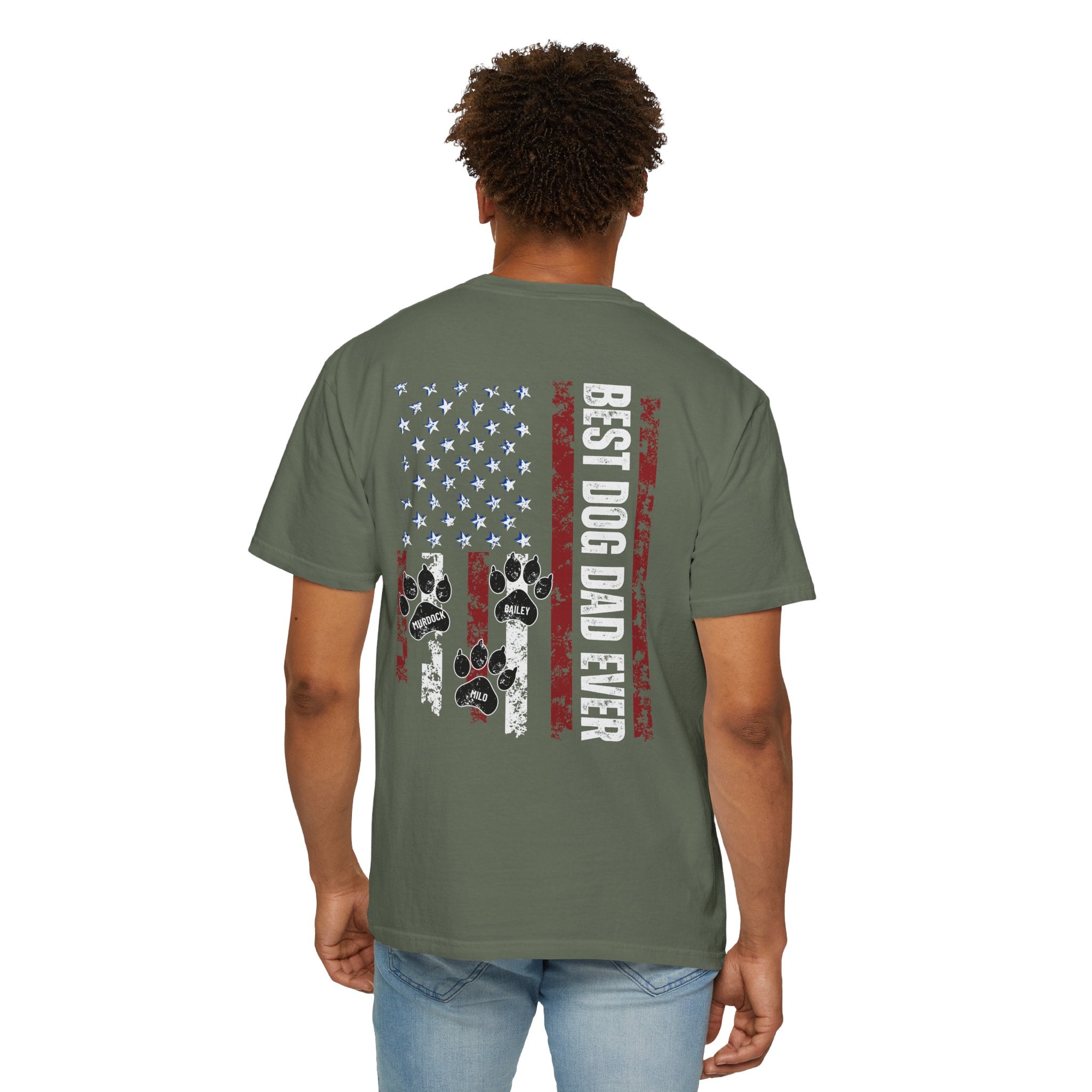 Personalized Best Dog Dad Ever Comfort Colors T-Shirt