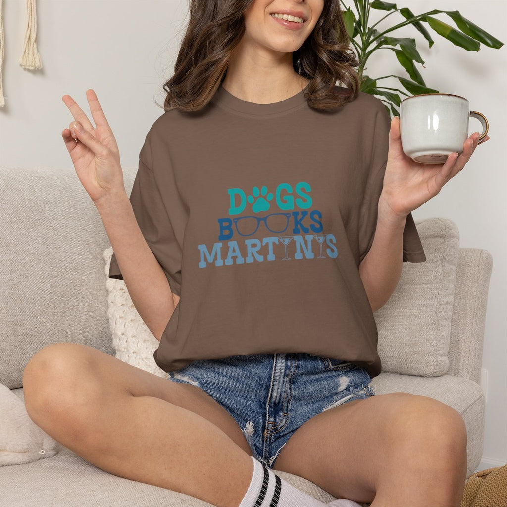 Dogs Books Martinis T-shirt