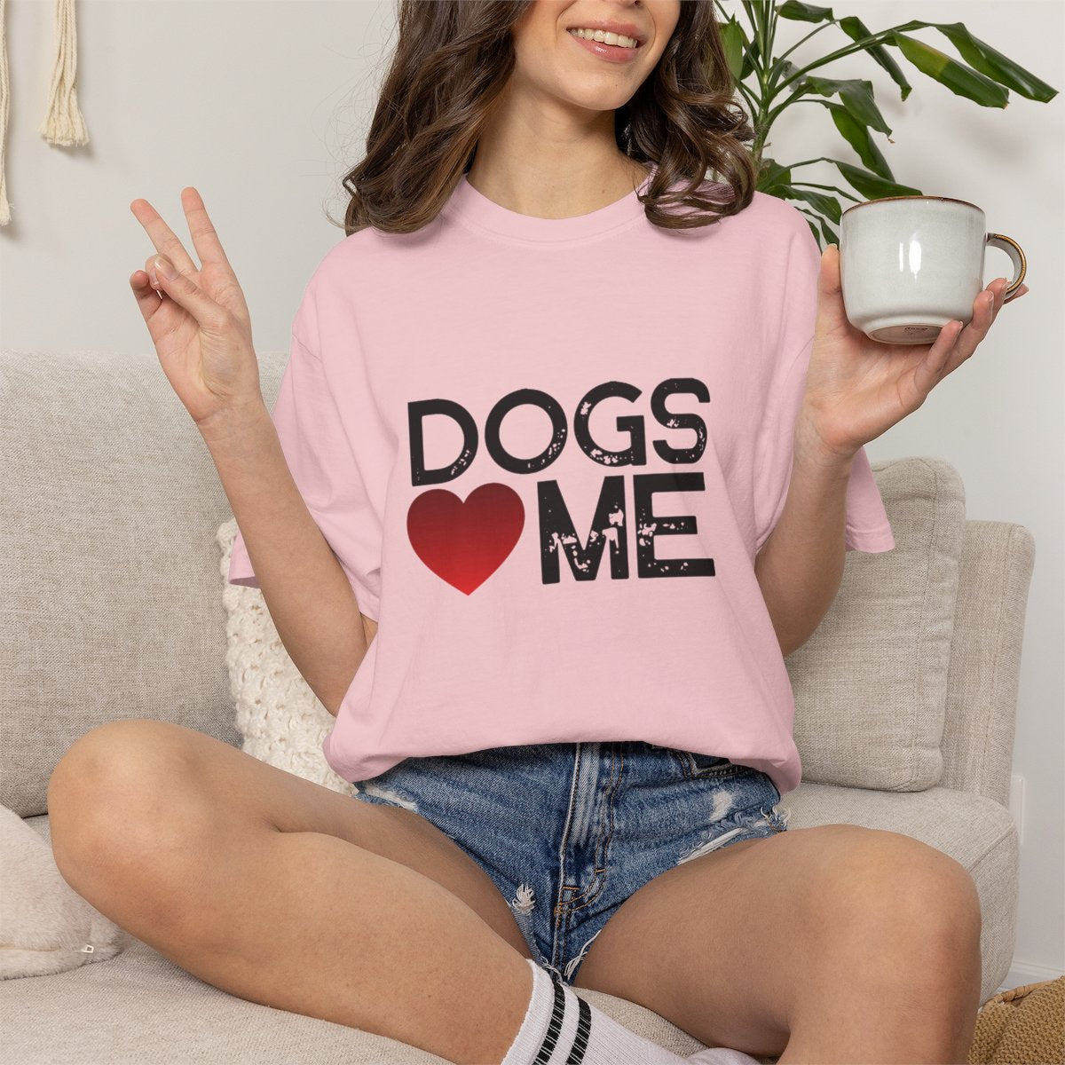Dogs Love Me Statement T-shirt