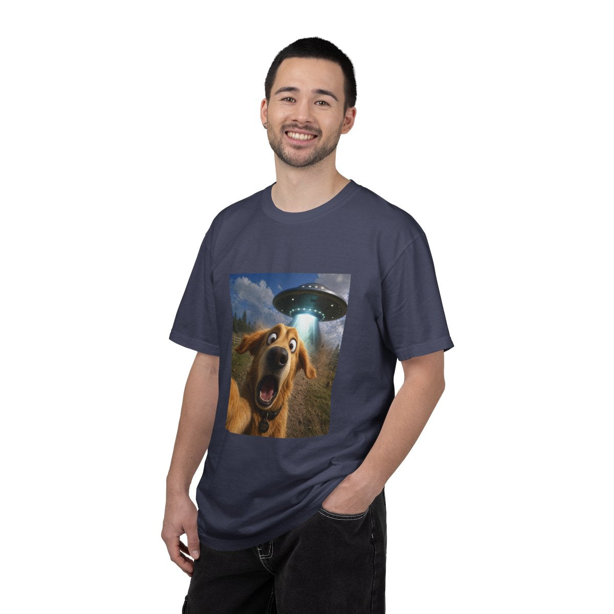 Dog UFO Selfie T-shirt