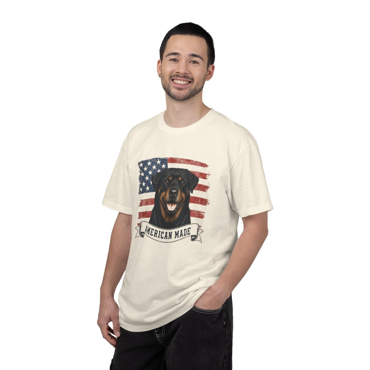 Rottweiler American Made USA flag T-shirt