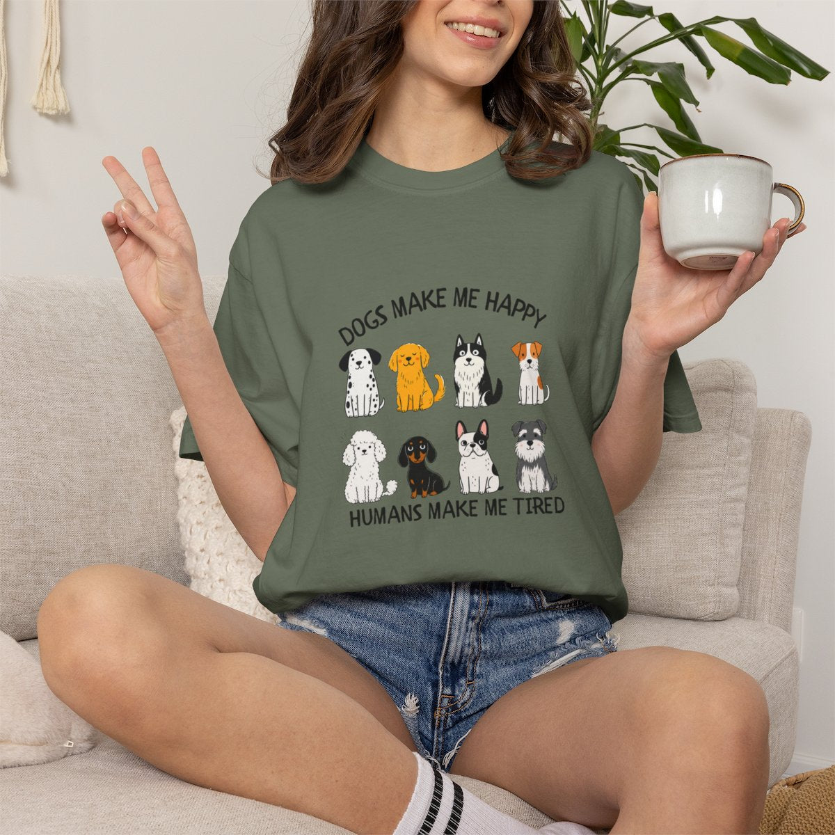 Dogs Make Me Happy, Humans Make Me Tired T-shirt