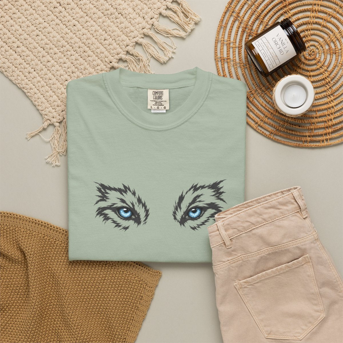 Ice Blue Eyes of the Grey Wolf  T-Shirt