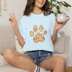 Fall Flowers Dog Paw T-shirt