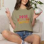 Dogs Books Coffee T-shirt