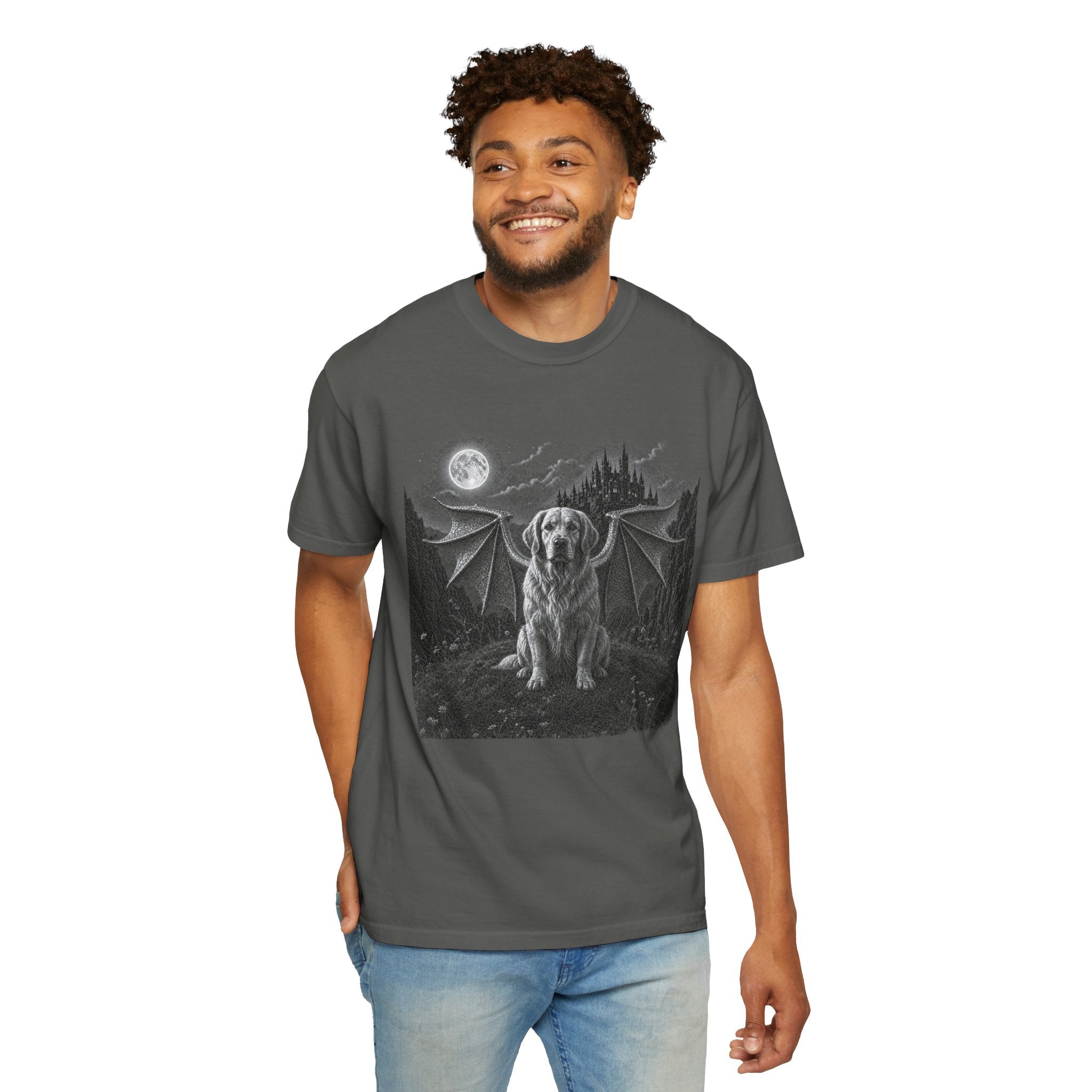 Mythic Guardian Golden Retriever Dog T-Shirt