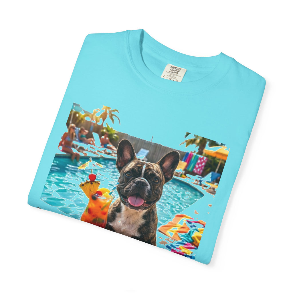 French Bulldog Pool Party T-shirt.