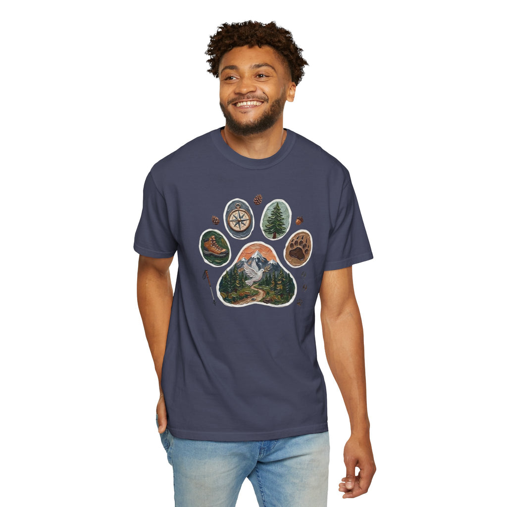 Trail Dog Paw Comfort Colors T-Shirt