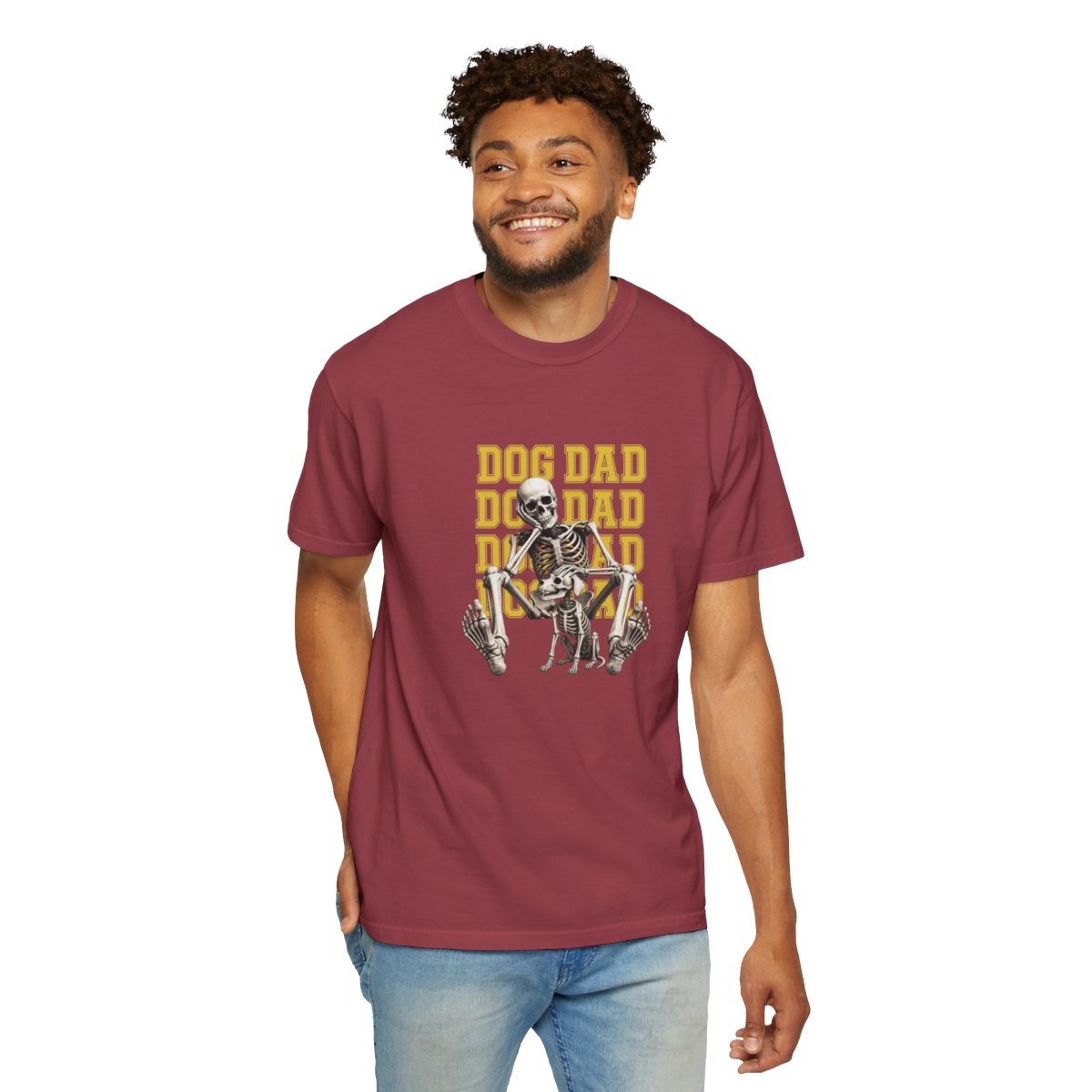 Dog Dad Skeleton Pets His Dog T-Shirt