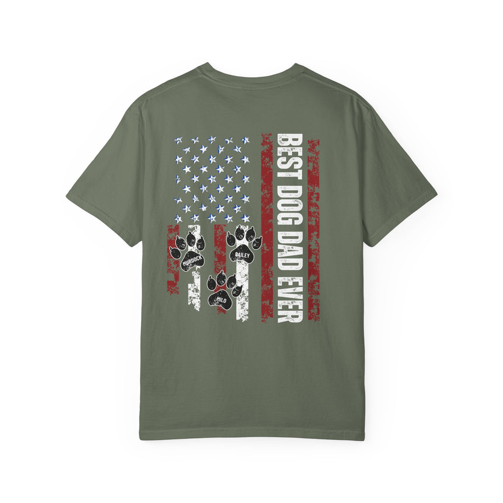 Personalized Best Dog Dad Ever Comfort Colors T-Shirt
