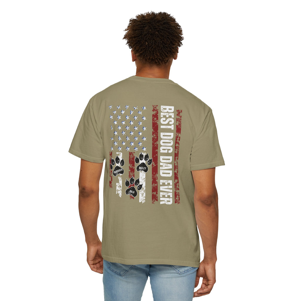 Personalized Best Dog Dad Ever Comfort Colors T-Shirt