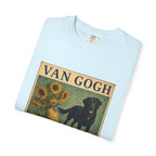 Personalized Black Lab Van Gogh Sunflowers Down T-Shirt